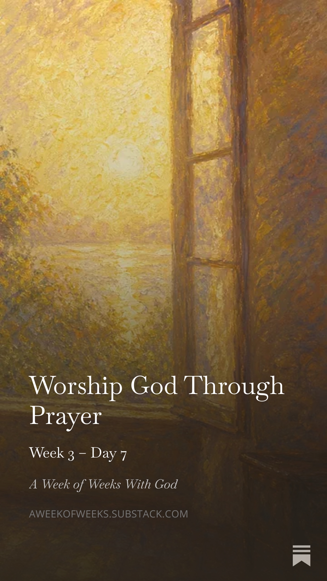 Day 7 – Worship God Through Prayer
